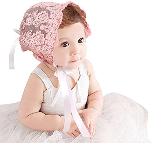 Hossty Infant Newborn Baby Girls Princess Bonnet Cotton Lace Hat Beanie Photo Props