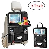 Auto Rücksitz Organisator, Galopar Multifunktionsbett Organisator Auto Speicher Auto Rücksitz Schutz mit Mehrfachtaschen Tabletten Halter Faltender Speisentablett Auto Aufräumung für Kinder