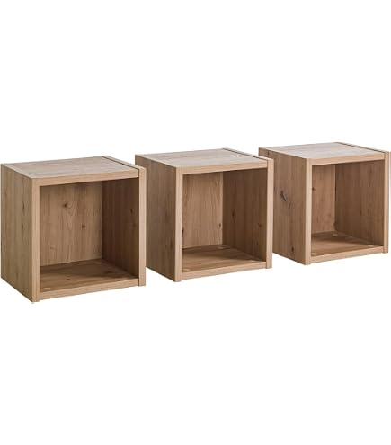 Set di 2 Mensole Maxi da Muro, Cubi Arredo, Mensole Cubo, Cubi da Parete, Nero, 35x35 p23,7 cm e 31x31 p23,7 cm - Q-Bis | Leroy Merlin