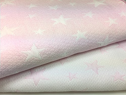 Leiper Colcha Cubrecama ESTRELLITAS de Jacquard Estrellas en Color Gris/Beig/Rosa/Azul (Todas Las Medidas). Reversible (Rosa, 200x260 (Cama 105 cm.))