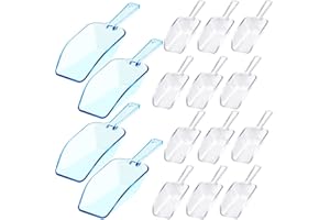 16 Stück Kunststoff Küchenschaufel, AIFUDA Mehrzweck-Messlöffel, klare Eisschaufel, Süßigkeitenschaufel für Hochzeiten, Eiscreme, Proteinpulver