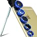 Produktbild First2savvv JTSJ-5N1-03G4 blau Handy Universal 5 in 1 Clip Kamera Profiklasse Lens Kit (Fischauge, polarizer, Weitwinkel, Makro-Objektiv und Barlow) für Iphone 4 4s 5 5s 5c 6 Iphone 6 plus 6s ipod touch 4 ipod touch 5th generation sony xperia Z E L SP ZR M z Ultra Z1 E1 Z1 compact Z2 M2 T3 Z3 M dual Xperia M2 Aqua Z3 compact E3 T2 Ultra Z3 LTE M2 LTE Z1 LTE Z4 music Z4 Compact Xperia E4 BlackBerry Bold 9900 9790 Curve 9320 mit Silber Touch-Pen