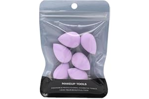 DPWOUM 6Pcs Purple Mini Makeup Sponge Small Beauty Sponge Blender Set for Foundation, Powder, Concealer Highlight,and Eye Shadow, Makeup Blenders and Sponges，Face