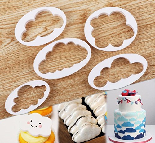 sevenmye 5 PCS Cloud Kuchen Ausstecher Form Fondant Gebäck Cookie Schaf Form Dekoration DIY Werkzeug - 3