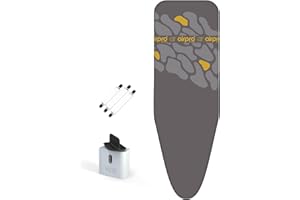 Airpro By Widex Copriasse da stiro a 6 strati per ferro da stiro a vapore, taglia XL, universale, max 125 x 50 cm, niente più acqua sotto l'asse da stiro, stirare fino al 50% più velocemente - Made in