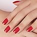 Bling Art False Nails French Manicure Matte Red Full Cover Medium Tips UK