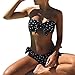 Produktbild Damen Bademode,Frauen Dot Printed Bikini Set Push-Up gepolsterte Bow Bademode Badeanzug Beachwear Von Dragon868 (Schwarz, M)