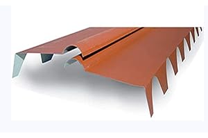 T.E.G. METALLI S.R.L. Semicolmi Fustellati in Lamiera Rosso Coppo e Rosso Coppo Antichizzato 3 Metri (Rosso Coppo Antichizzato)