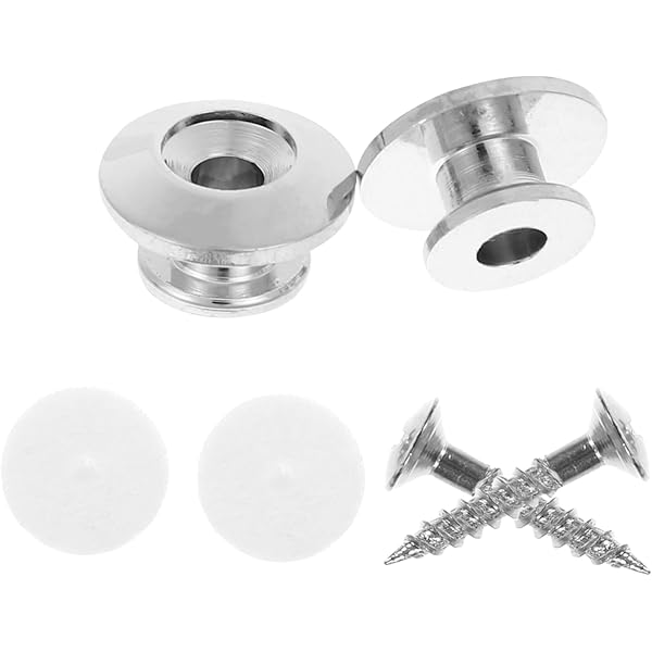 10 Blocchi Cinghia Per Chitarra - Bottoni Antiscivolo In Metallo Per Chitarra E Basso - Colore Oro - Foto 4