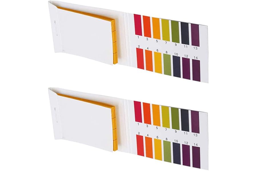 Lansonee pH Test Strips 1-14, 2 Pack (160 Strips) Litmus Paper Water Testing Kit for Pool, Soil, Aquarium, Spa, Drinking Water, Urine & Saliva pH Indicator