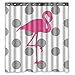 Produktbild Violetpos Duschvorhänge Grau Weiß Polk Punkte Rosa Flamingo Duschvorhang Badezimmer Dekorative 120 x 180 cm