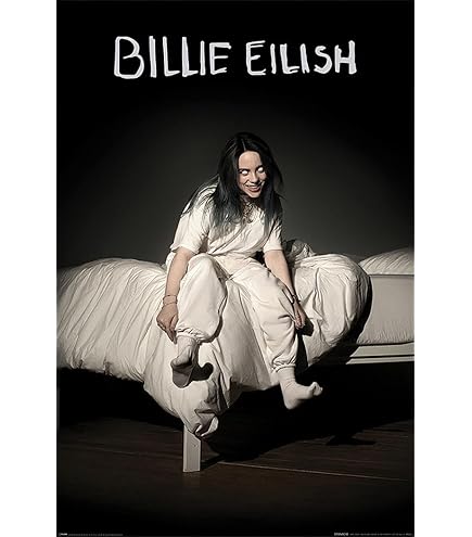 Close Up Billie Eilish Poster When We All Fall Asleep Where Do We