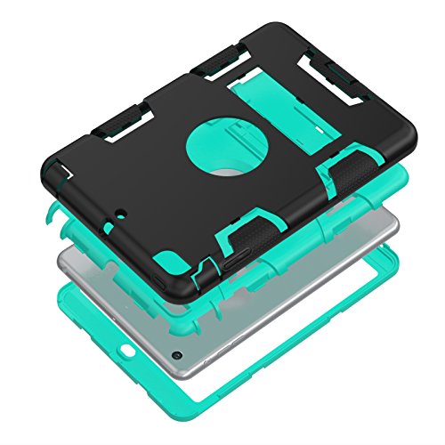 iPad Mini 3/2/1 Fall, eastcoo Spider-Man Militär Silikon Kunststoff Extreme Duty Dual mit Kickstand und Aufkleber kid-proof Schutzhülle Back Cover für iPad Mini 3/2/1 black-green - 4