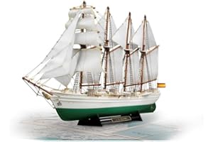 Artesanía Latina - Maquette de Bateau en Bois et Plastique - Bateau École Espagnol, Juan Sebastian Elcano/Chilien Esmeralda - Modèle 22260, Échelle 1:250 - Maquettes à Monter - Niveau Débutant