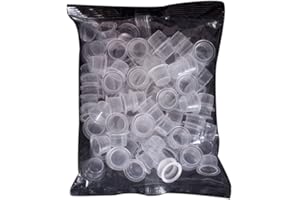 SNNER 100PCS Tattoo Cups Disposable Tattoo Supplies Plastic Pigment Ink Caps Tattoo Supplies Small