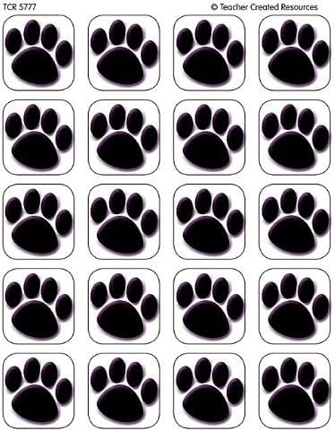 Teacher Created Resources TCR5777 Stickers Black Paw Prints