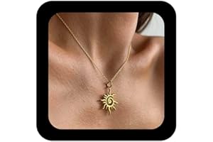 Allereya Collana Gotica A Spirale del Sole Collana Girocollo del Sole d'oro Collana Ciondolo del Sole Celeste Collana A Catena del Sole Turbine Collana A Raggiera Gioielli per Le Donne