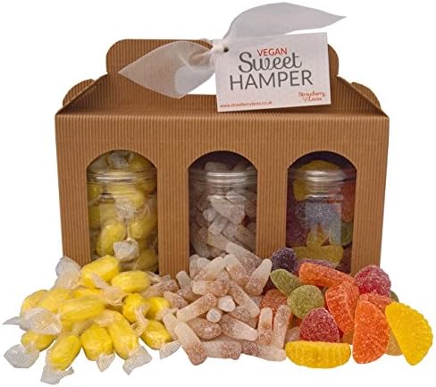 Vegan Sweet 3 Jar Hamper Box - Great Vegan or Vegetarian Gift or Present for Birthday, Christmas, Anniversary etc!