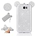 Produktbild Sycode Galaxy S7 Glitzer Hülle,Galaxy S7 3D Hülle,Fashion Bling Glitzer Ultra Dünne TPU Silikon 2 in 1 Transparent Bumper Schutzhülle mit 3D Cartoon Maus Ohr Entwurf Ultra Leicht Slim Fit Weich Crystal Clear Transparente Schutzhülle Cover Schale Handy Tasche Schutz Etui Bumper Case Cover für Samsung Galaxy S7-Silber