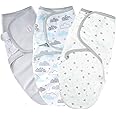 MOXTOYU Baby Swaddle Blanket 0-3 M, 100% Cotton Breathable Baby Swaddle Wrap Newborn, Adjustable Newborn Baby Swaddle Blanket, Gift for Christmas Birthday to Newborn Baby Girl or Baby Boy (3 PACK)