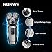 RUNWE Electric Shaver for Men Professional Men's Rotary Shaver Cordless Electric Shaver for Men Wet/Dry IPX7 Waterproof Men's Electric Razor with Beard Trimmer Gray
