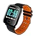 Produktbild QUARKJK Fitness Tracker, Smart Armband wasserdichte Armbanduhr Smart Band Inteligente Step Calorie Counter Damen Herren,Orange