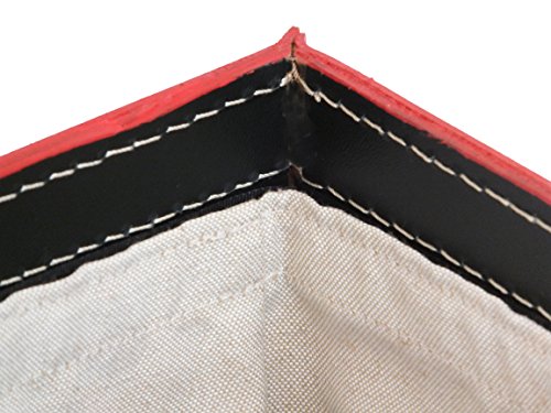 DARIA: Wäschekorb Design aus „regenerethed leder“ farbe Rot, mit abnehmbaren Baumwoll Leinwand. - 5