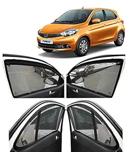 Autofact Car Accessories Zipper Magnetic Sunshades Compatible for Tata Tiago