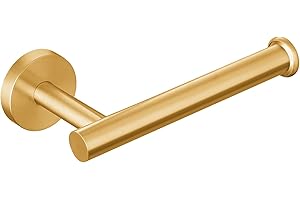 MARKCCO Porte-Rouleau de Papier Toilette, Montage Mural à vis pour Salle de Bain, Cuisine, buanderie, Design Moderne, Peut contenir des Rouleaux de Papier Toilette, en Acier Inoxydable Or