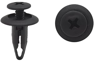 UXCELL sourcing map 20pcs Noir Voiture Rivets Plastique Moulage Clip Fixation Bouclier 6mm