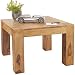 Produktbild WOHNLING Couchtisch Massiv-Holz Akazie 60 cm breit Wohnzimmer-Tisch Design braun natur Landhaus-Stil Beistelltisch Naturprodukt Wohnzimmermöbel Unikat modern Massivholzmöbel Echtholz quadratisch