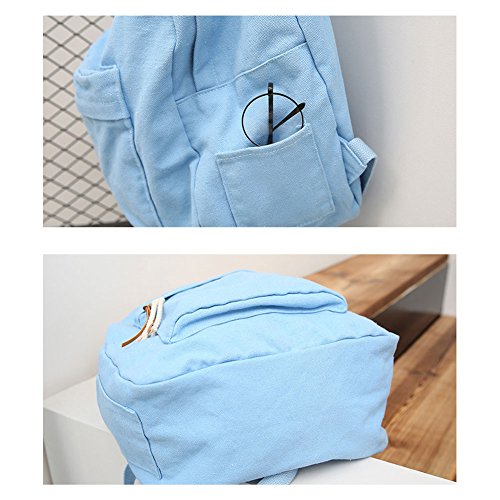 aizhe 2017 New Style Simple Rucksack Farbe Bag Fashion Casual Leinwand BAG Schule Rucksack grün Grün 2 Medium - 6
