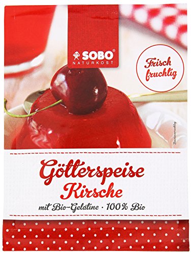 Preisvergleich Produktbild Sobo Naturkost Götterspeise Kirsch, 15er Pack (15 x 18 g)