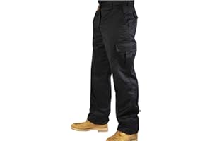 Roadmaster Men's Hard Wearing Cargo Combat Builders Warehouse Workwear Trouser, Available in Black and Navy Colours