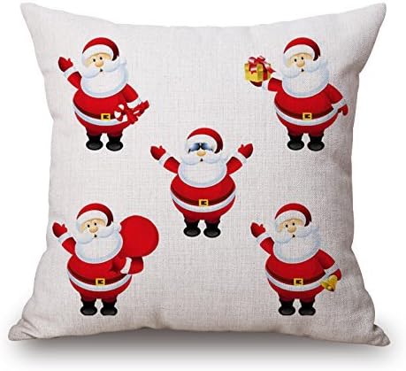 SkuGo Christmas Throw Cushion Covers 20 X 20 Inches / 50 By 50 Cm Best Choice For Office,relatives,festival,husband,kids,indoor With Both Sides