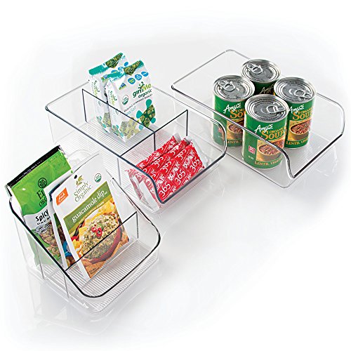 InterDesign Linus Aufbewahrungsbehälter für Küche, Kühlschrank, Gefrierschrank – 3 Fächer, Durchsichtig - 4