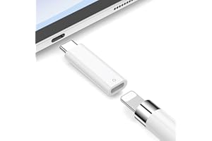 ACANDYA para Apple Adaptador de USB C al Pencil, Compatible con iPad de 10ª generación y iPencil de 1ª generación, Adaptador USB C a para Lightning Admite Carga con lápiz y emparejamiento Bluetooth, Blanco