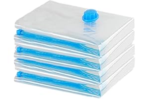 QH7 QH Vakuum-Aufbewahrungsbeutel, 4 Stück, 100 x 80 cm, für Reisen, wiederverwendbar, für Matratzen, Bettwäsche, Kissen, Kleidung, Bettdecken