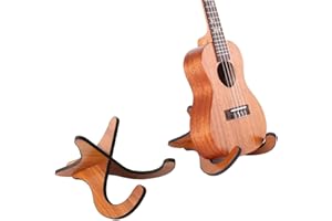 LIMEOW Supporto Pieghevole in Legno per Ukulele Reggi Chitarra Universale Supporto per Chitarra Portatile Staccabile Porta Strumenti in Legno per Mandolini per Supportare Diversi Tipi Strumenti Musicali