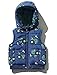 M&Co Baby Boy Sleeveless Hooded Padded Tractor Print Fleece Lined Body Warmer Gilet Blue 12/18 Mnth