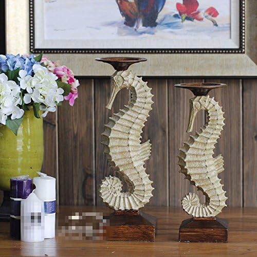 PEIWENIN-American retro candle holder set home decorative candlestick table decoration two pieces