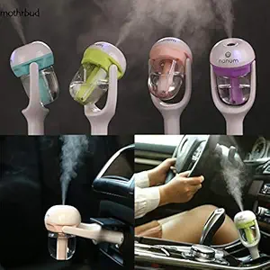 Decorcrafts Mini Travel Portable Cool Mist Ultrasonic Air Humidifier Car Humidifier Air Purifier Freshener Aromatherapy Essential Oil Diffuser for Car Fragrance