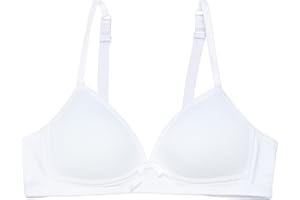 Channo Niña Sujetador Top Básico de Algodón, Sin Aros y con Tirantes Ajustables Copa A