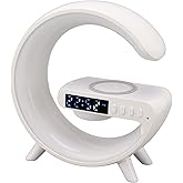 Drumstone (15 Year Warrant Wireless Charging Atmosphere Lamp with Bluetooth Speaker FM Radio 6 RGB Music sync Lighting Mode f