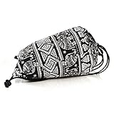 Turnbeutel Gym Bag Tasche,Buself Turnbeutel Sportbeutel Tasche Bag Jute-Beutel (Schwarz-Weiss) - 
