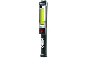 NEBO Magnetic NE6737 Big Larry 2 Pocket Work Light - Powerful LED Pen Inspection Flash Light, Black Torch
