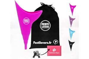 FESTILOVERS Orinatoio portatile impermeabile da donna con salviettine igieniche per urinare in piedi in Festival, all'aperto. WC e WC portatile