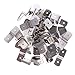 Produktbild Sharplace 100er Set Silber Bilderhaken Bilderrahmen Bildaufhänger Zackenaufhänger Doppelloch ohne Schrauben für Gemälde Bilderrahmen Keilrahmen