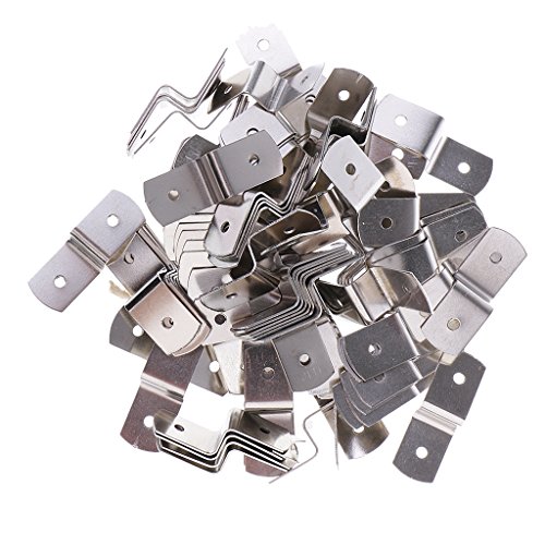 Preisvergleich Produktbild Sharplace 100er Set Silber Bilderhaken Bilderrahmen Bildaufhänger Zackenaufhänger Doppelloch ohne Schrauben für Gemälde Bilderrahmen Keilrahmen