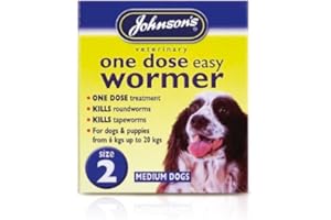 PET-BLISS Johnson's One Dose Easy Wormer Dogs Up To 6-20kg SIZE 2 (TP)(JEDWM/BLUEPACK)